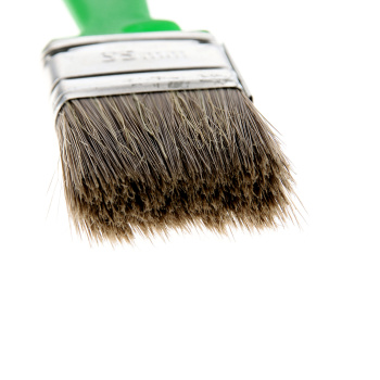 Кисть "Работы по дереву" 35*10 зел.пласт.ручка (Акор) *10/100