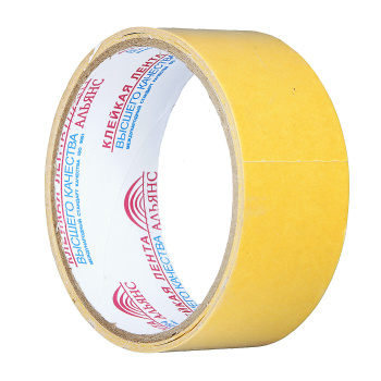 Лента клейкая двусторонняя на полипропилен. основе 38мм х 5м АЛЬЯНС *1/48