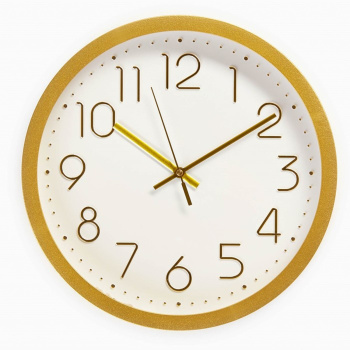 Часы настенные, серия: Классика, плавный ход, d-30.5 см, золото 9685715