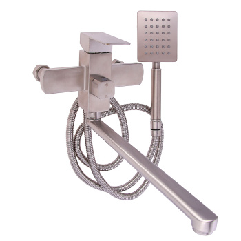 Смеситель универсальный "Potato" плоский излив с переключ. душа, нерж. сталь P22304S  *1/10 Смеситель универсальный "Potato" плоский излив с переключ. душа, нерж. сталь P22304S  *1/10