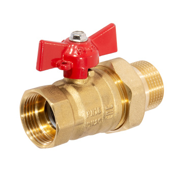 Кран шаровый 3/4" (Ø20) М/П бабочка с американкой STI 11Б27п1 (9595) *1/80