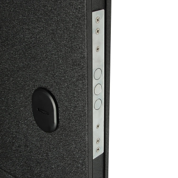 Дверь входная Двери Гуд М-3 GOODMAN, 860х2050х80 мм, со стеклом, левая, черный шелк/белый