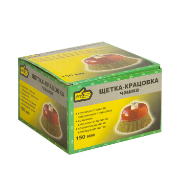 Щетка-крацовка"чашка"с гайкой, круч.пров.0,3мм150мм/М14*2"888"(арт.3499150)*1/20