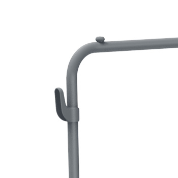 яяяВешалка напольная "Гардеробная" "Ника" выс.1,55м,шир.0,86м, на Колес. Серый ВГ2/С *1