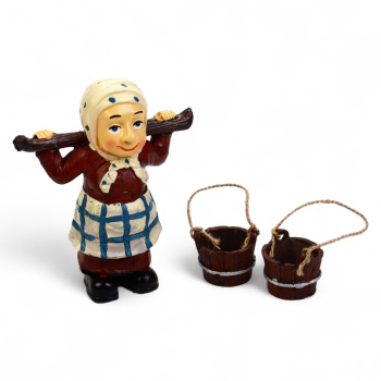 Садовая фигура "Бабушка с ведрами" 20х7х19см   10774242