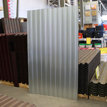 Профнастил С-8, 1200х2000 мм, 0.45 мм, 2.4 м², оцинкованный