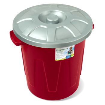 Бак пластм. 24л с крышкой 397х396х365мм "Гроссо" С329 ("Мартика") *1/4