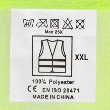 Жилет сигнальный TORSO, светоотражающий, салатовый, 3 класс, размер 2XL 3628609