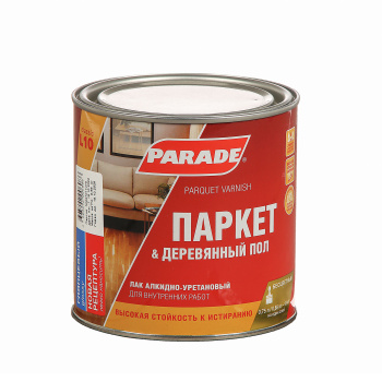 Лак алкидно-уретановый PARADE L-10, 0.75 л, паркетный, глянцевый